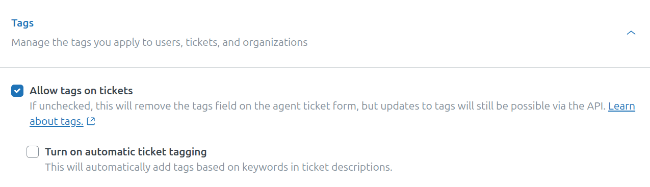 Zendesk 自動チケットタグ付け