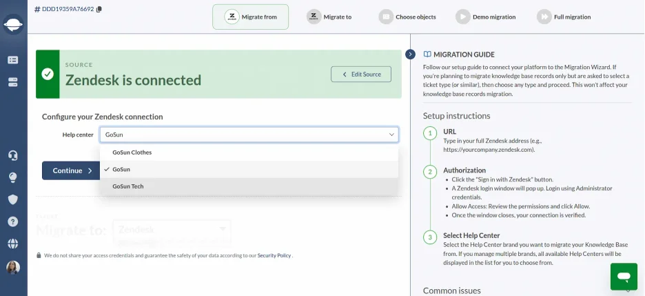 Zendesk - Come scegliere un centro assistenza