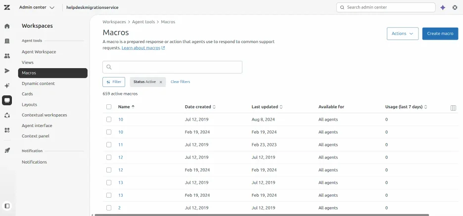 Zendesk - Membuat Makro