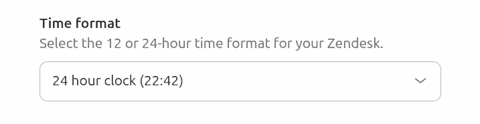 Format horaire Zendesk 